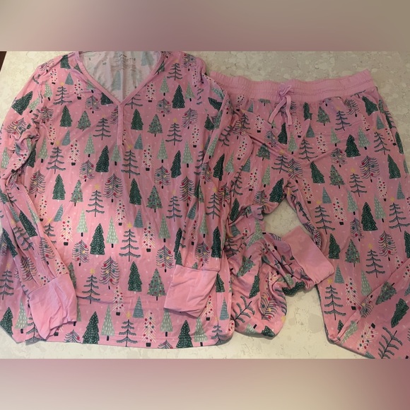 Little Sleepies Pink Tree Print Pajamas - Picture 2 of 3